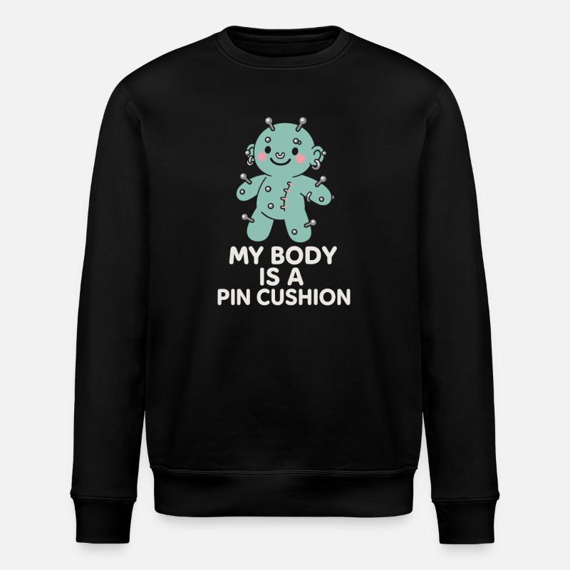 Piercing Addict Body Mod Enthusiast - Stanley/Stella ROLLER Unisex Organic Sweatshirt - black