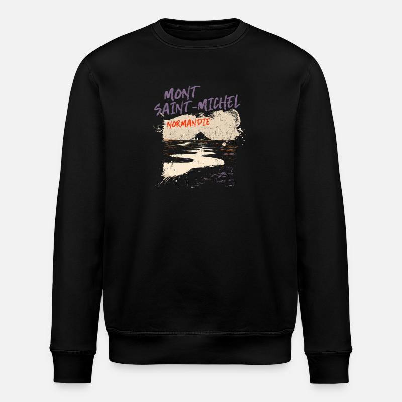 Mont Saint-Michel Normandie - Sweat bio ROLLER Stanley/Stella Unisexe - noir