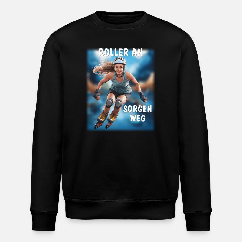 MME ROLLER LOIN DES SOUCIS - Sweat bio ROLLER Stanley/Stella Unisexe - noir