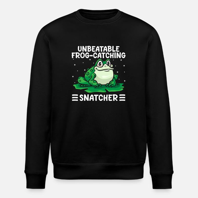 Frog Catcher Unbeatable Frog-Catching Snatcher - Stanley/Stella ROLLER Unisex Organic Sweatshirt - black