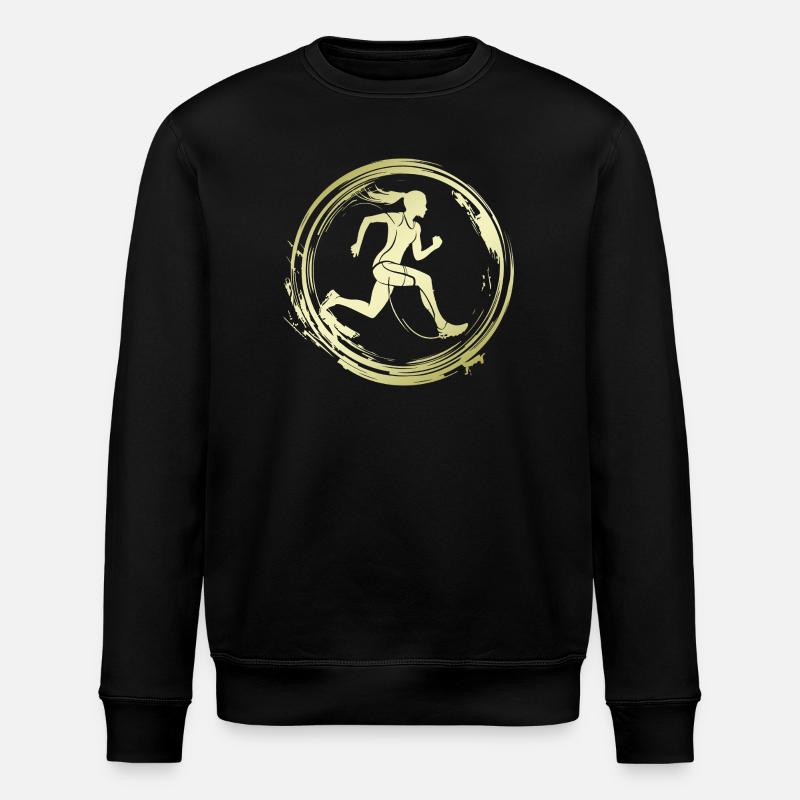 Running Marathon Silhouette - Stanley/Stella Unisex Bio-Sweatshirt ROLLER - Schwarz