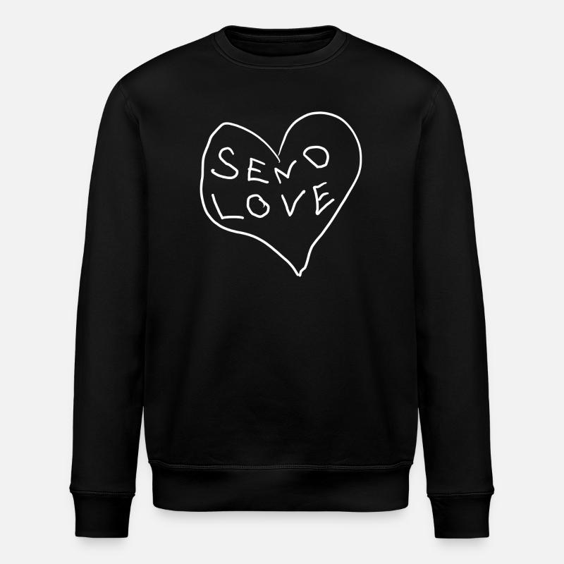 Send Love - Stanley/Stella ROLLER Unisex Organic Sweatshirt - black