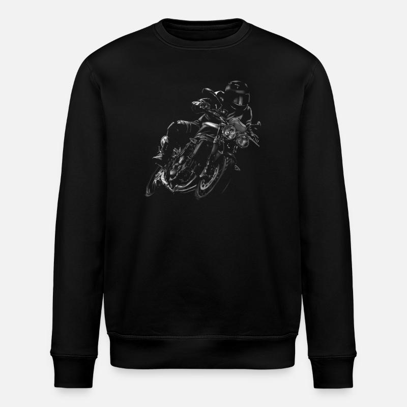 motorcycle - Stanley/Stella ROLLER Unisex Organic Sweatshirt - black
