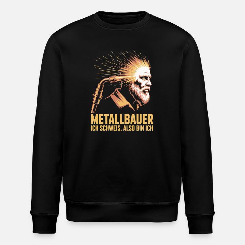Metallbauer Beruf Metallbau Geschenk - Stanley/Stella Unisex Bio-Sweatshirt ROLLER - Schwarz