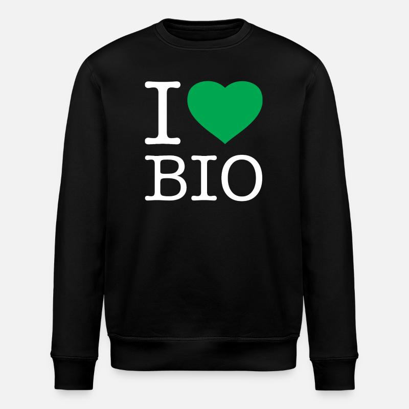 I love Bio - Stanley/Stella Unisex Bio-Sweatshirt ROLLER - Schwarz