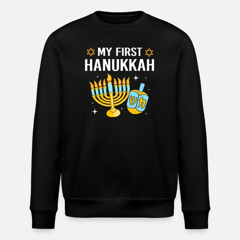 Hanukah Hanukkah Chanukkah - Stanley/Stella ROLLER Unisex Organic Sweatshirt - black