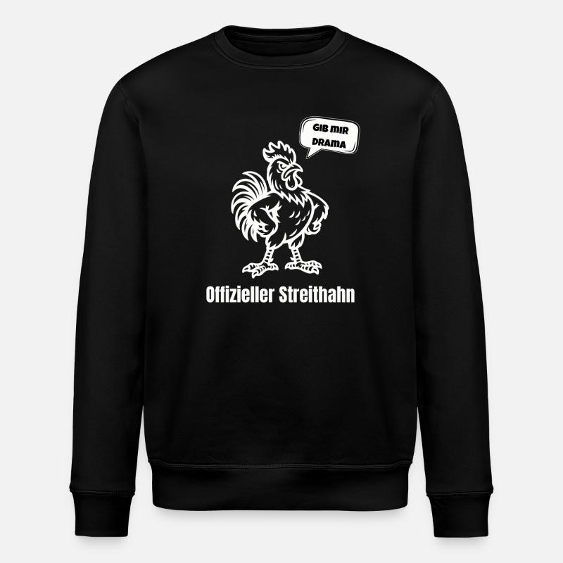 Streithahn Drama Spruch - Stanley/Stella Unisex Bio-Sweatshirt ROLLER - Schwarz