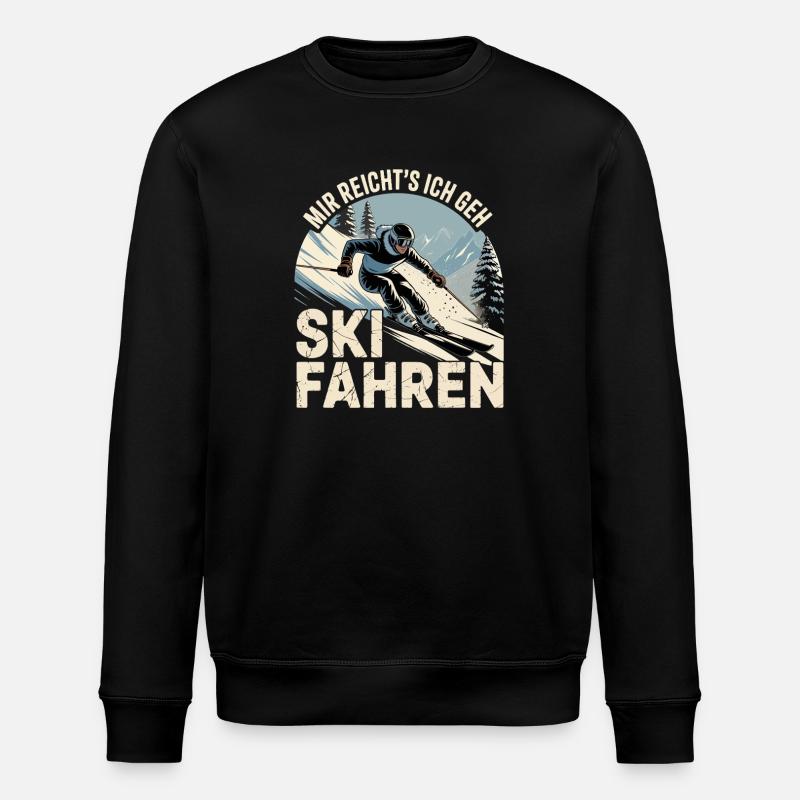 Après Ski Skiing Skiers Skiing - Stanley/Stella ROLLER Unisex Organic Sweatshirt - black