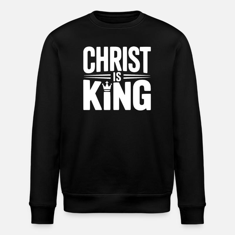 Christ is King - Stanley/Stella ROLLER Unisex Organic Sweatshirt - black