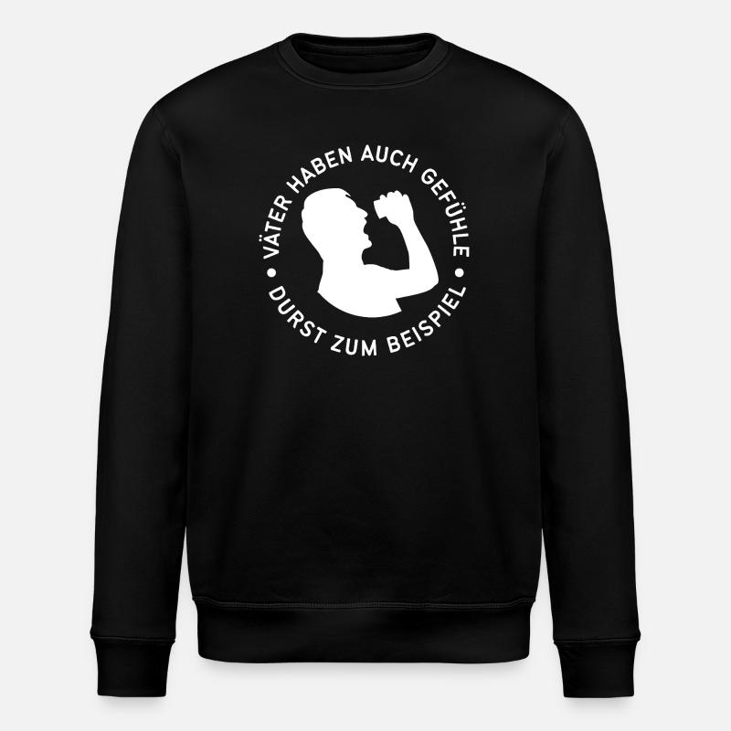 Father Thirst Saying Circle - Stanley/Stella ROLLER Unisex Organic Sweatshirt - black