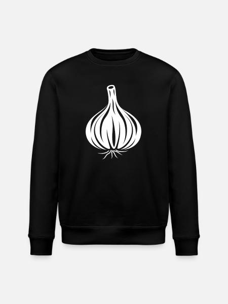 Garlic silhouette black and white - Stanley/Stella ROLLER Unisex Organic Sweatshirt - black