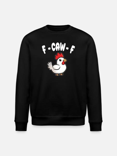 F-CAW-F - Chicken - Stanley/Stella ROLLER Unisex Organic Sweatshirt - black