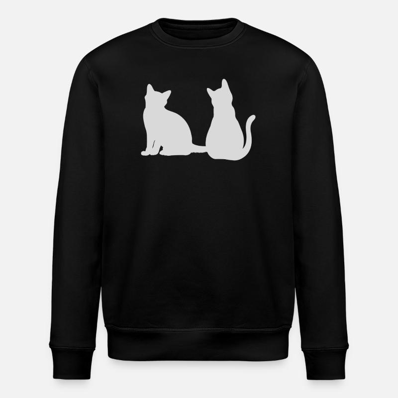 Chats dos à dos Design - Sweat bio ROLLER Stanley/Stella Unisexe - noir