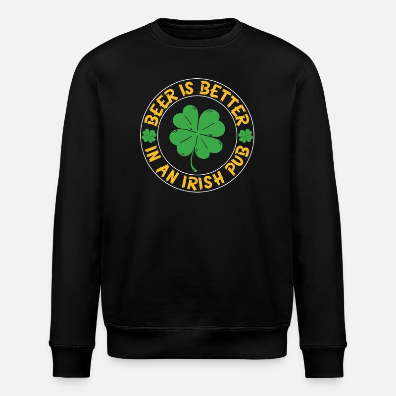Beer better irish pub - Stanley/Stella Unisex Bio-Sweatshirt ROLLER - Schwarz
