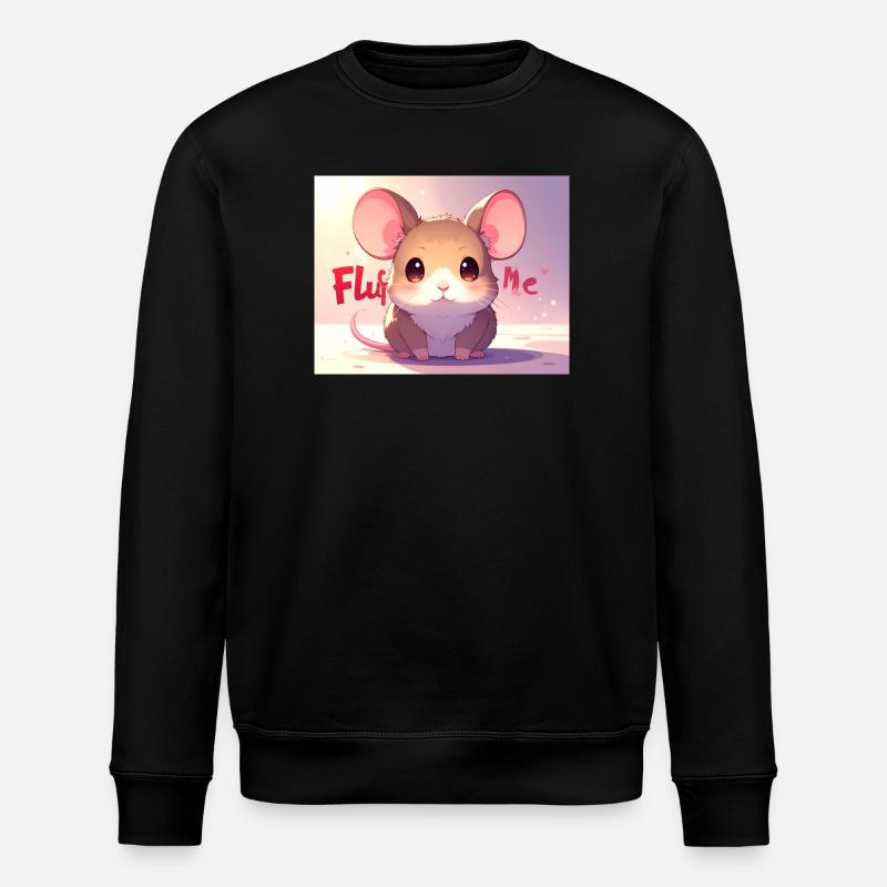 Mouse Fluff me - Stanley/Stella ROLLER Unisex Organic Sweatshirt - black