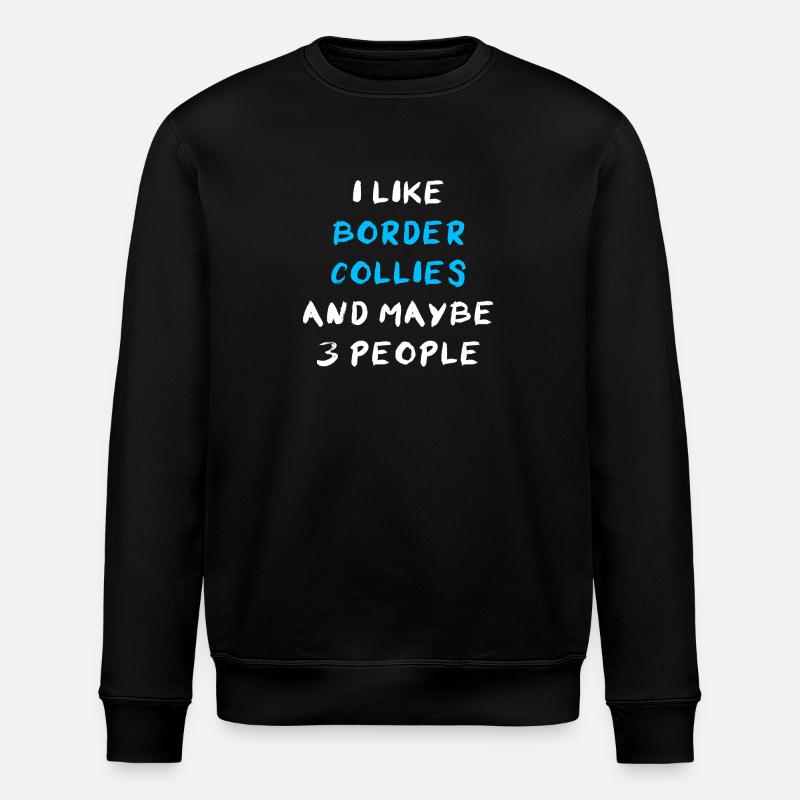 Border Collie - Stanley/Stella ROLLER Unisex Organic Sweatshirt - black