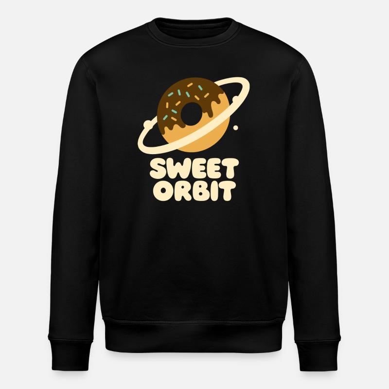 Süßer Orbit Donutplanet - Stanley/Stella Unisex Bio-Sweatshirt ROLLER - Schwarz