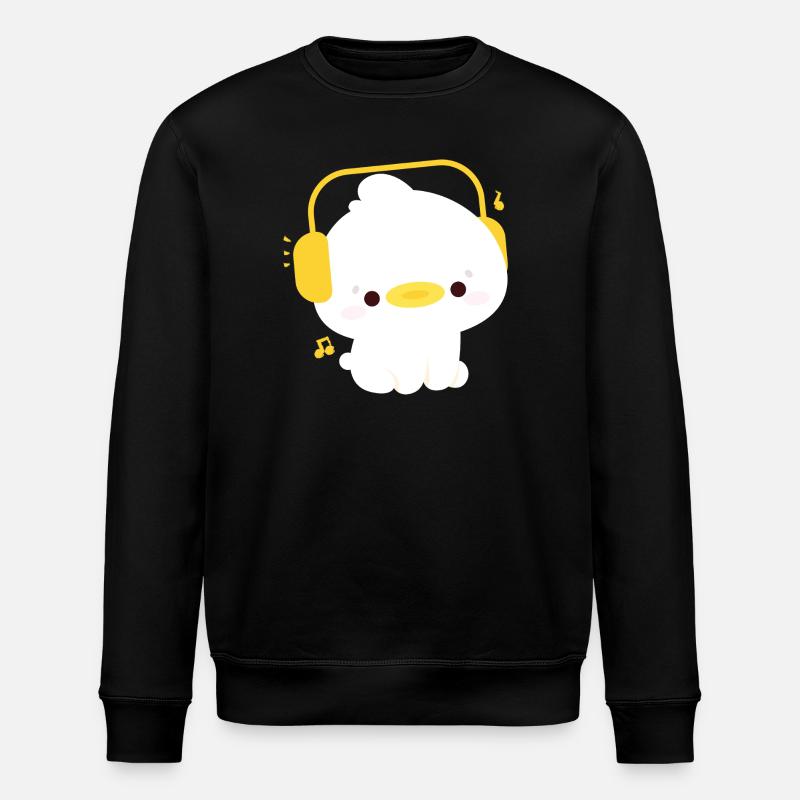 Canard avec écouteurs - Sweat bio ROLLER Stanley/Stella Unisexe - noir