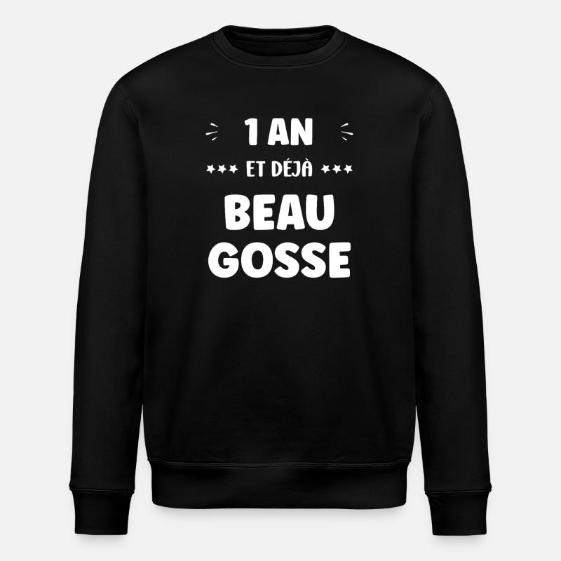 1 An Déjà Beau Gosse - Sweat bio ROLLER Stanley/Stella Unisexe - noir