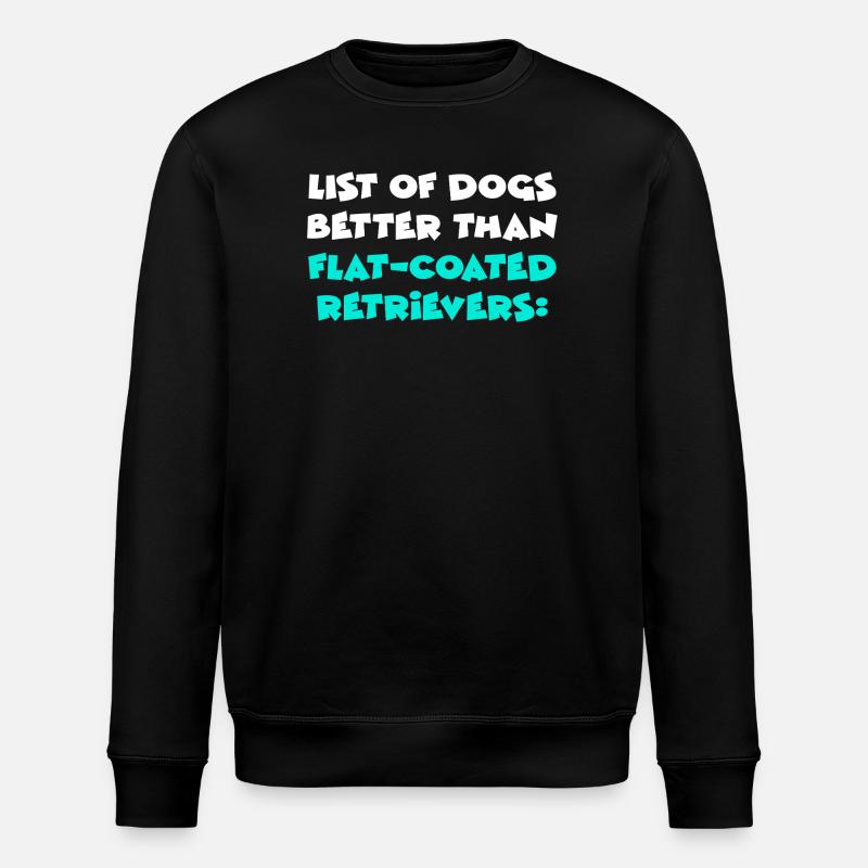 Flat-Coated Retriever - Stanley/Stella ROLLER Unisex Organic Sweatshirt - black
