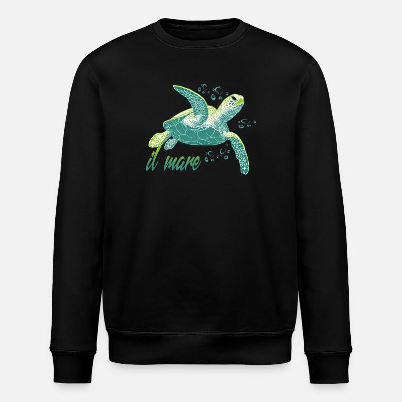 Il mare - Sea Turtle Ocean - Stanley/Stella ROLLER Unisex Organic Sweatshirt - black