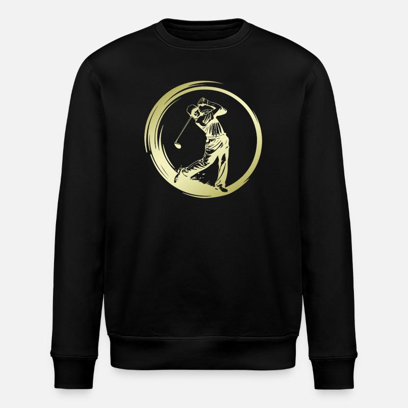 Golfer Silhouette - Stanley/Stella Unisex Bio-Sweatshirt ROLLER - Schwarz