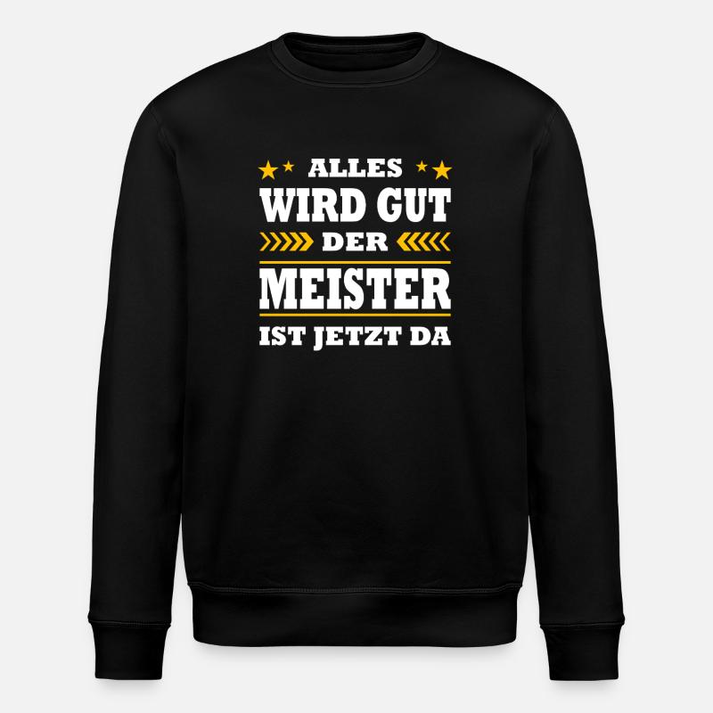 Master Gifts Graduation Exam Passed - Stanley/Stella ROLLER Unisex Organic Sweatshirt - black