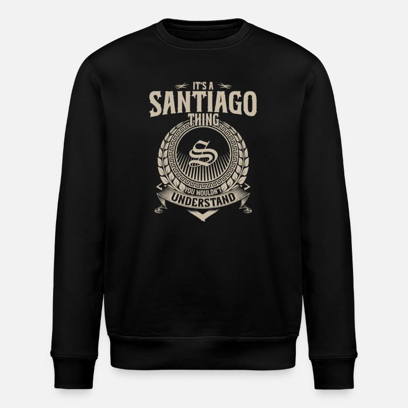 Santiago Crest Tee - Stanley/Stella ROLLER Unisex Organic Sweatshirt - black