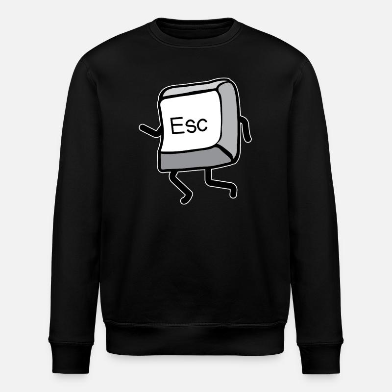 Touche Échap cartoon mouvement - Sweat bio ROLLER Stanley/Stella Unisexe - noir