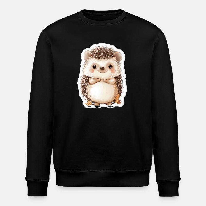 Hedgehog - Stanley/Stella ROLLER Unisex Organic Sweatshirt - black