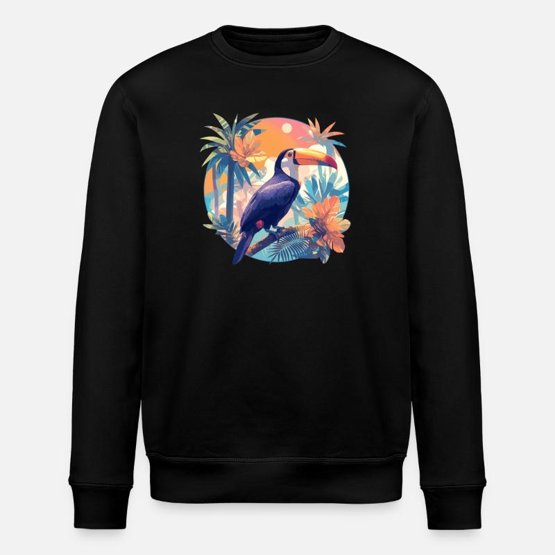 Toucans Toucan - Stanley/Stella ROLLER Unisex Organic Sweatshirt - black