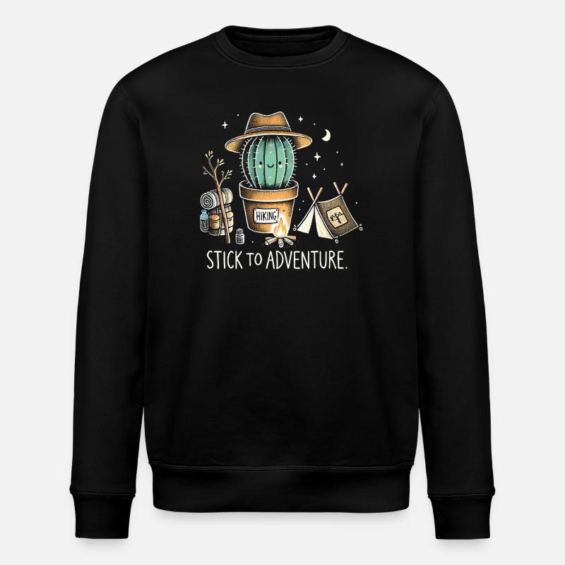 Stick to Adventure - Stanley/Stella Unisex Bio-Sweatshirt ROLLER - Schwarz