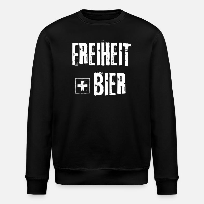 LIBERTÉ + BIÈRE GRUNGE ROCK GRAFFITI DESIGN - Sweat bio ROLLER Stanley/Stella Unisexe - noir