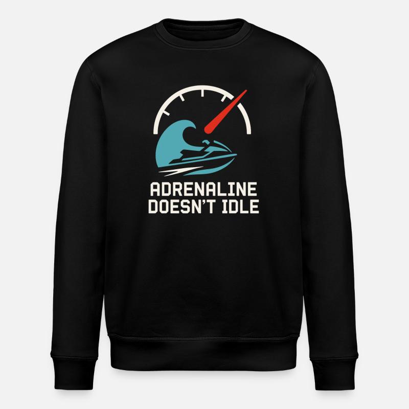 Jet Ski Racer Watercraft Pwc - Stanley/Stella ROLLER Unisex Organic Sweatshirt - black