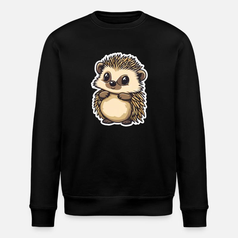 Hedgehog - Stanley/Stella ROLLER Unisex Organic Sweatshirt - black