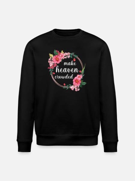 Make Heaven Crowded Glaube Blumen Design - Stanley/Stella Unisex Bio-Sweatshirt ROLLER - Schwarz