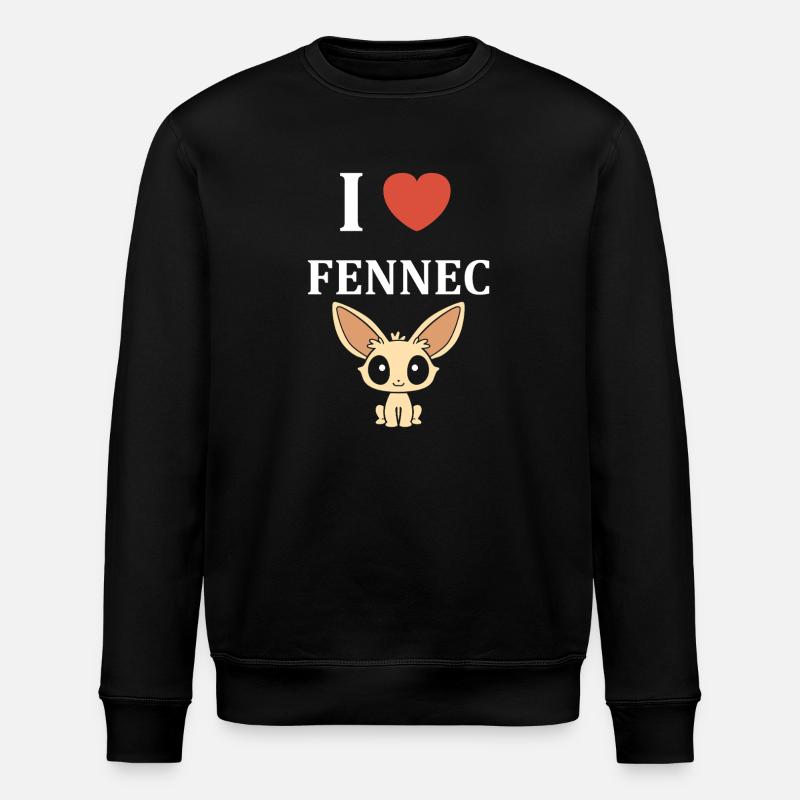 J aime Fennec Cartoon - Sweat bio ROLLER Stanley/Stella Unisexe - noir