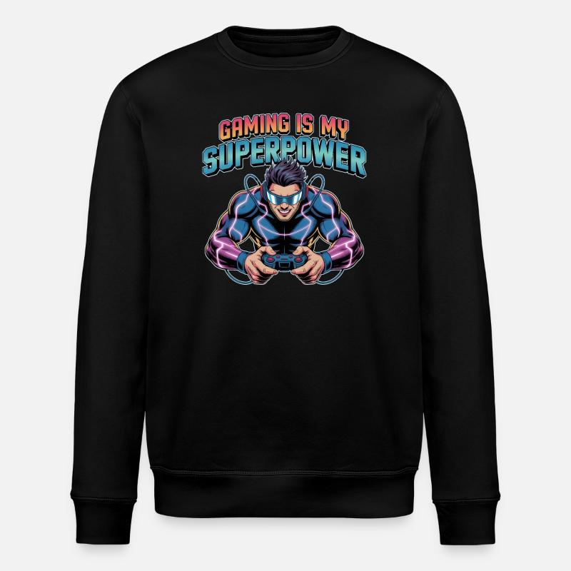 Le jeu est mon superpouvoir - Sweat bio ROLLER Stanley/Stella Unisexe - noir