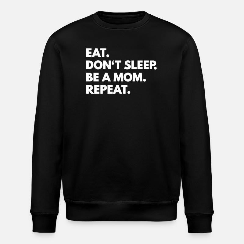 Mutter Schlafmangel - Stanley/Stella Unisex Bio-Sweatshirt ROLLER - Schwarz