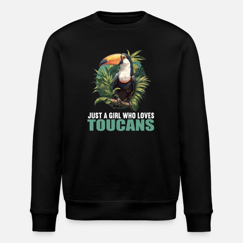 Tukane Tukan - Stanley/Stella Unisex Bio-Sweatshirt ROLLER - Schwarz
