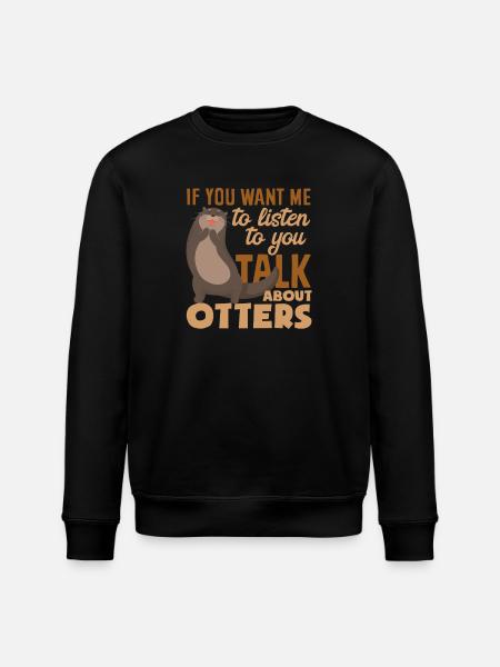 Seeotter Gespräch Über Otter - Stanley/Stella Unisex Bio-Sweatshirt ROLLER - Schwarz