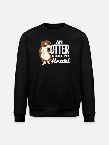 Seeotter Stoly My Heart - Stanley/Stella Unisex Bio-Sweatshirt ROLLER - Schwarz