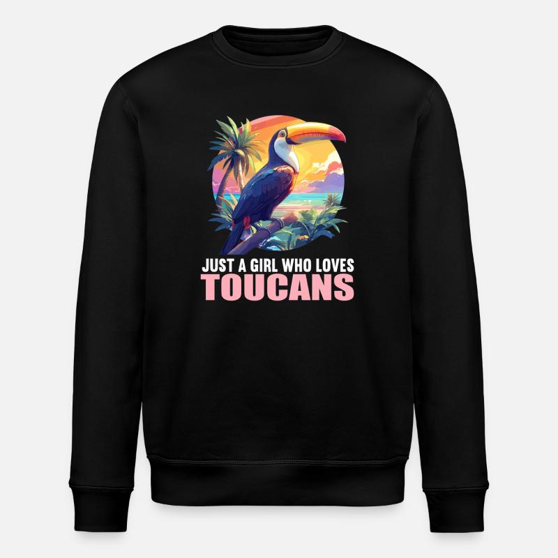Tukane Tukan - Stanley/Stella Unisex Bio-Sweatshirt ROLLER - Schwarz