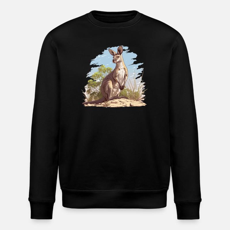 Wallabies Wallaby - Stanley/Stella ROLLER Unisex Organic Sweatshirt - black