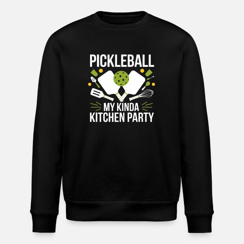 Pickleball My Kinda Kitchen Party - Stanley/Stella ROLLER Unisex Organic Sweatshirt - black
