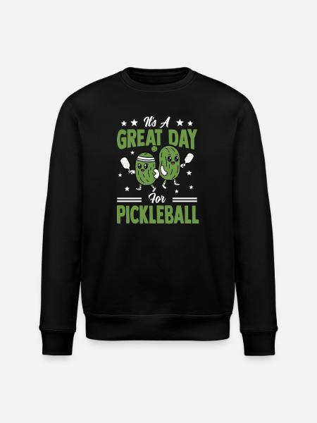 Pickles Pickleball Sport Paddleball Player - Stanley/Stella ROLLER Unisex Organic Sweatshirt - black