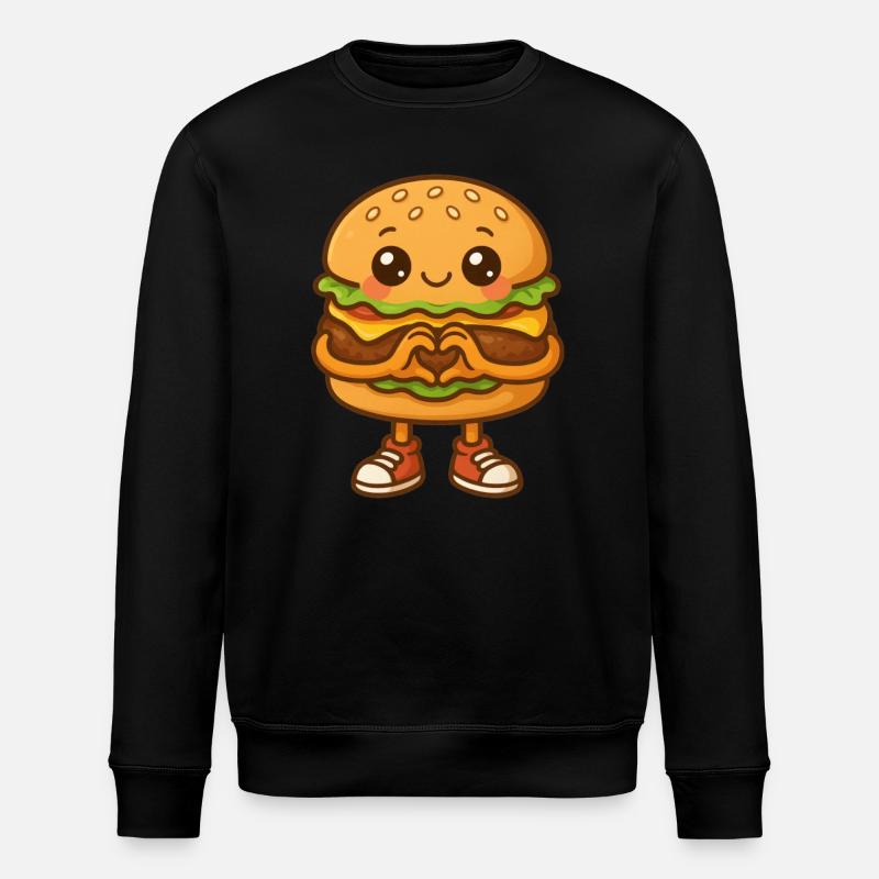 Kawaii Hamburger Herzchenfreund - Sweat bio ROLLER Stanley/Stella Unisexe - noir