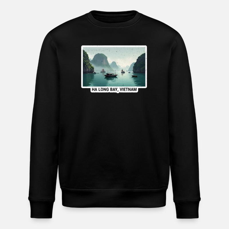 Ha Long Bay Bootenpanorama - Stanley/Stella Unisex Bio-Sweatshirt ROLLER - Schwarz