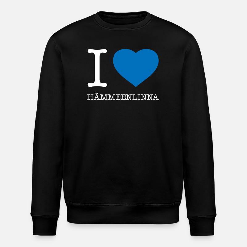I love Hämeenlinna - Stanley/Stella ROLLER Unisex Organic Sweatshirt - black