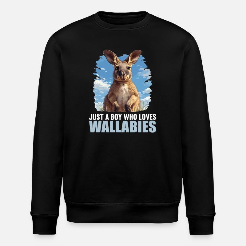 Wallabys Wallaby - Stanley/Stella Unisex Bio-Sweatshirt ROLLER - Schwarz